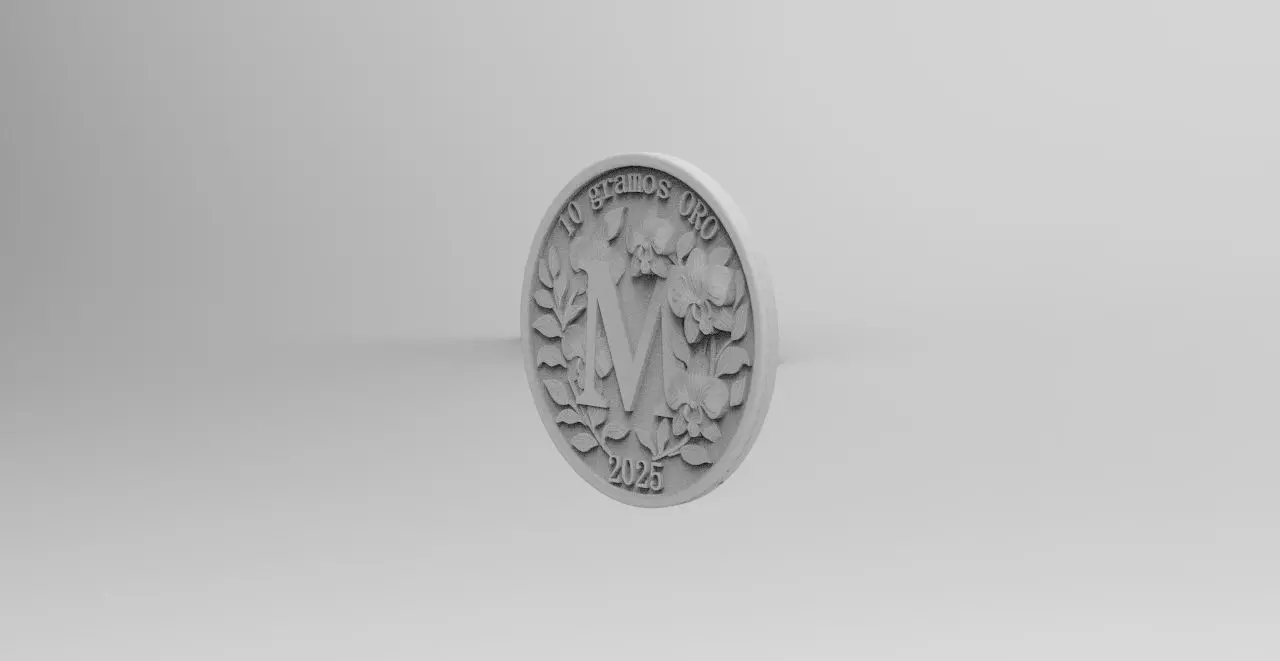 moneda medellin  3D print model_4