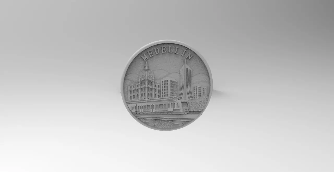 moneda medellin  3D print model_0