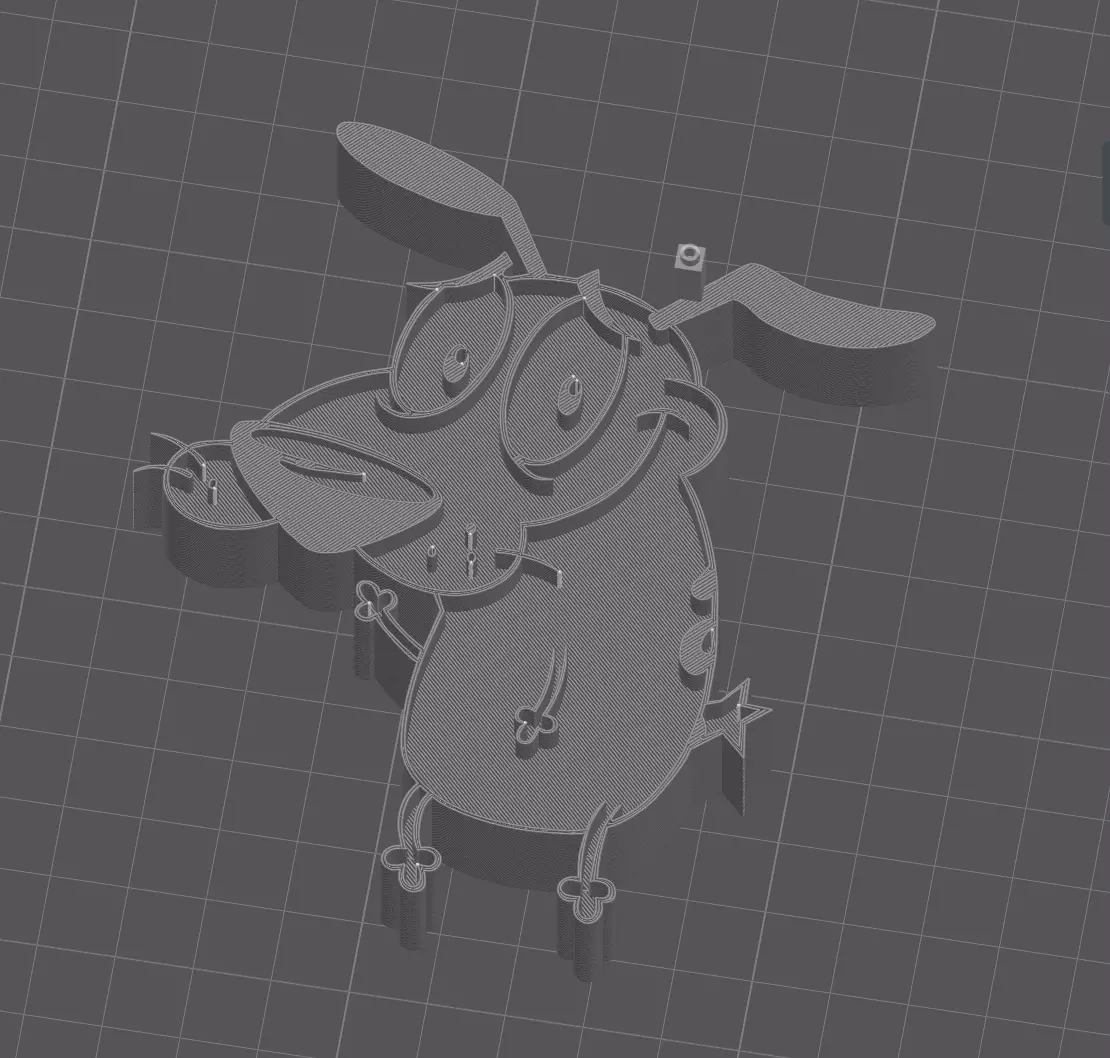 Courage the cowardly dog 3D print model