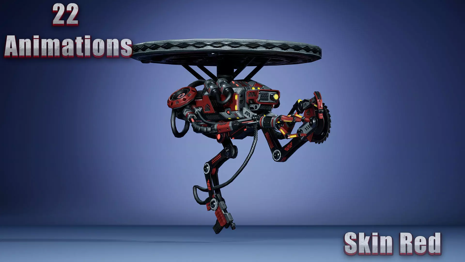 Sci-Fi Drone 03 Low-poly 3D model_4