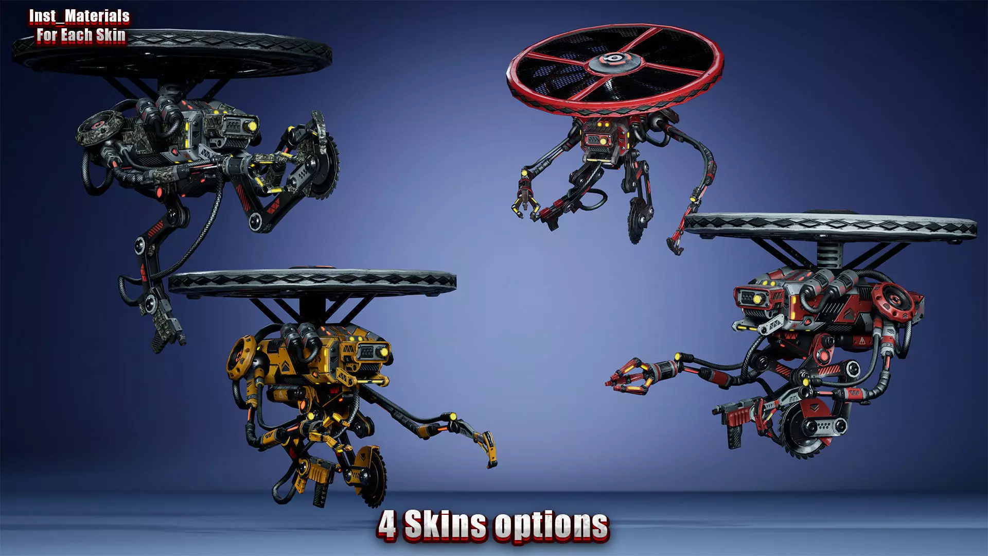 Sci-Fi Drone 03 Low-poly 3D model_2