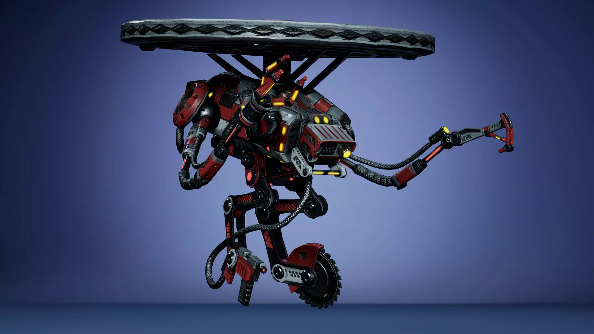 Sci-Fi Drone 03 Low-poly 3D model_13