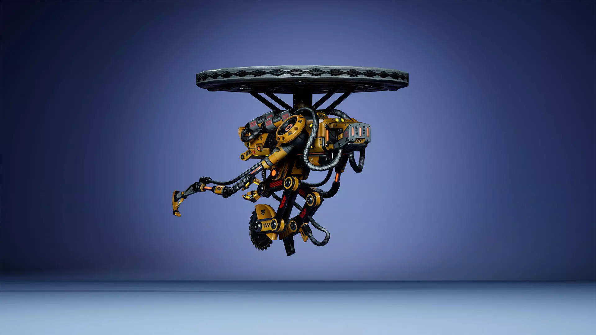 Sci-Fi Drone 03 Low-poly 3D model_11