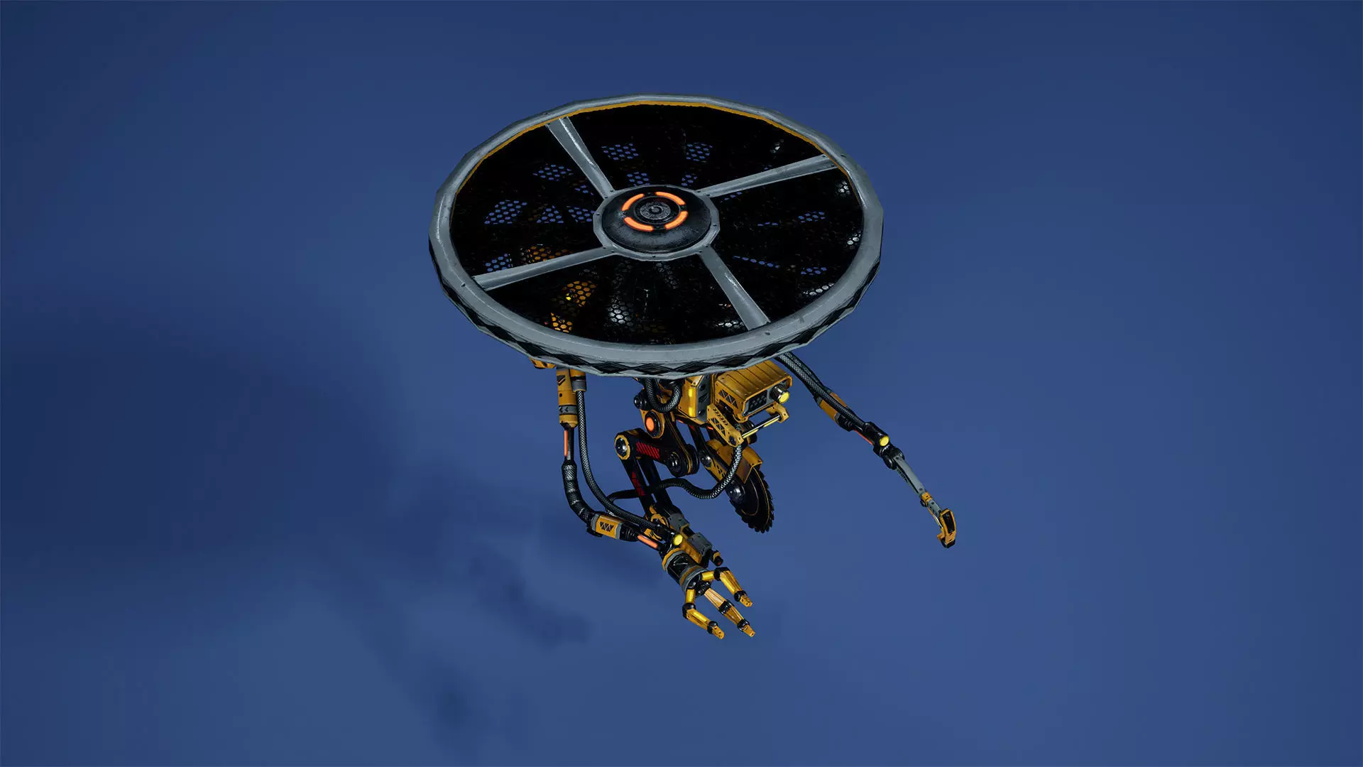 Sci-Fi Drone 03 Low-poly 3D model_12