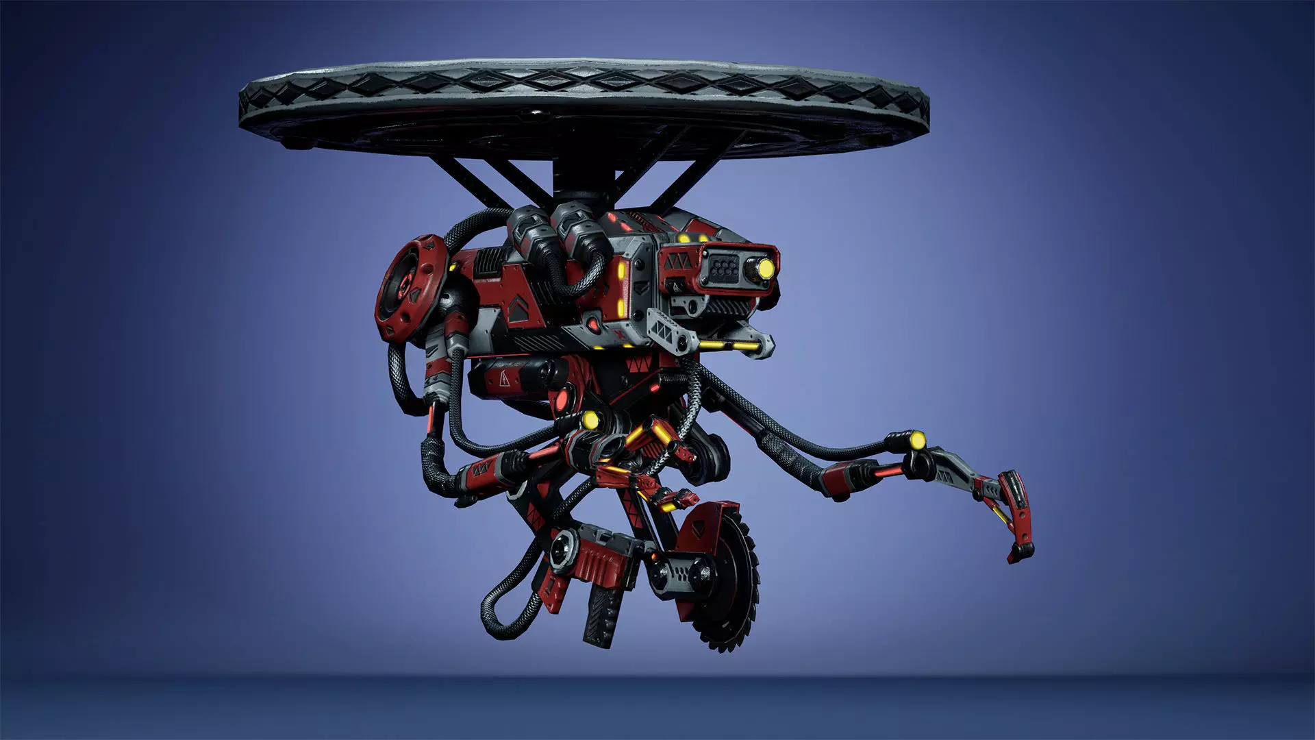 Sci-Fi Drone 03 Low-poly 3D model_14