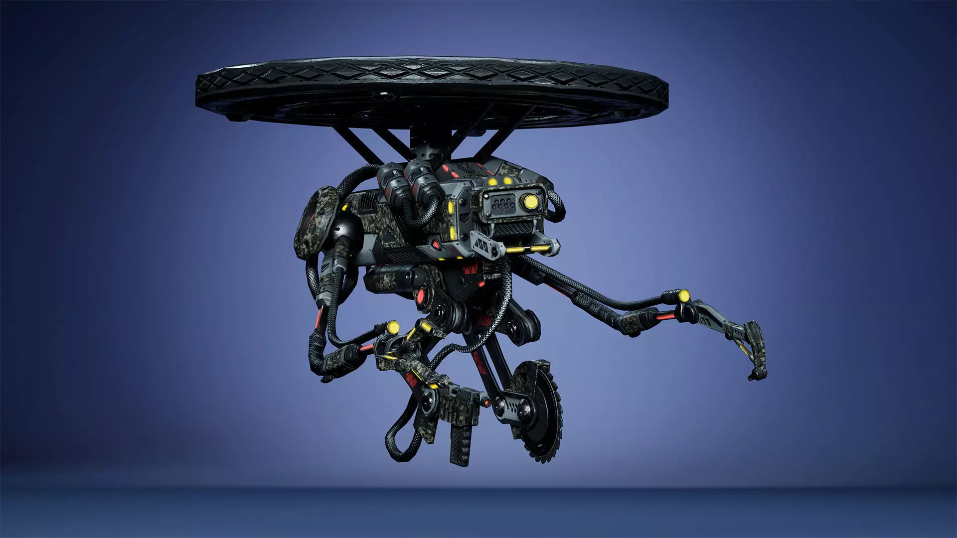 Sci-Fi Drone 03 Low-poly 3D model_15