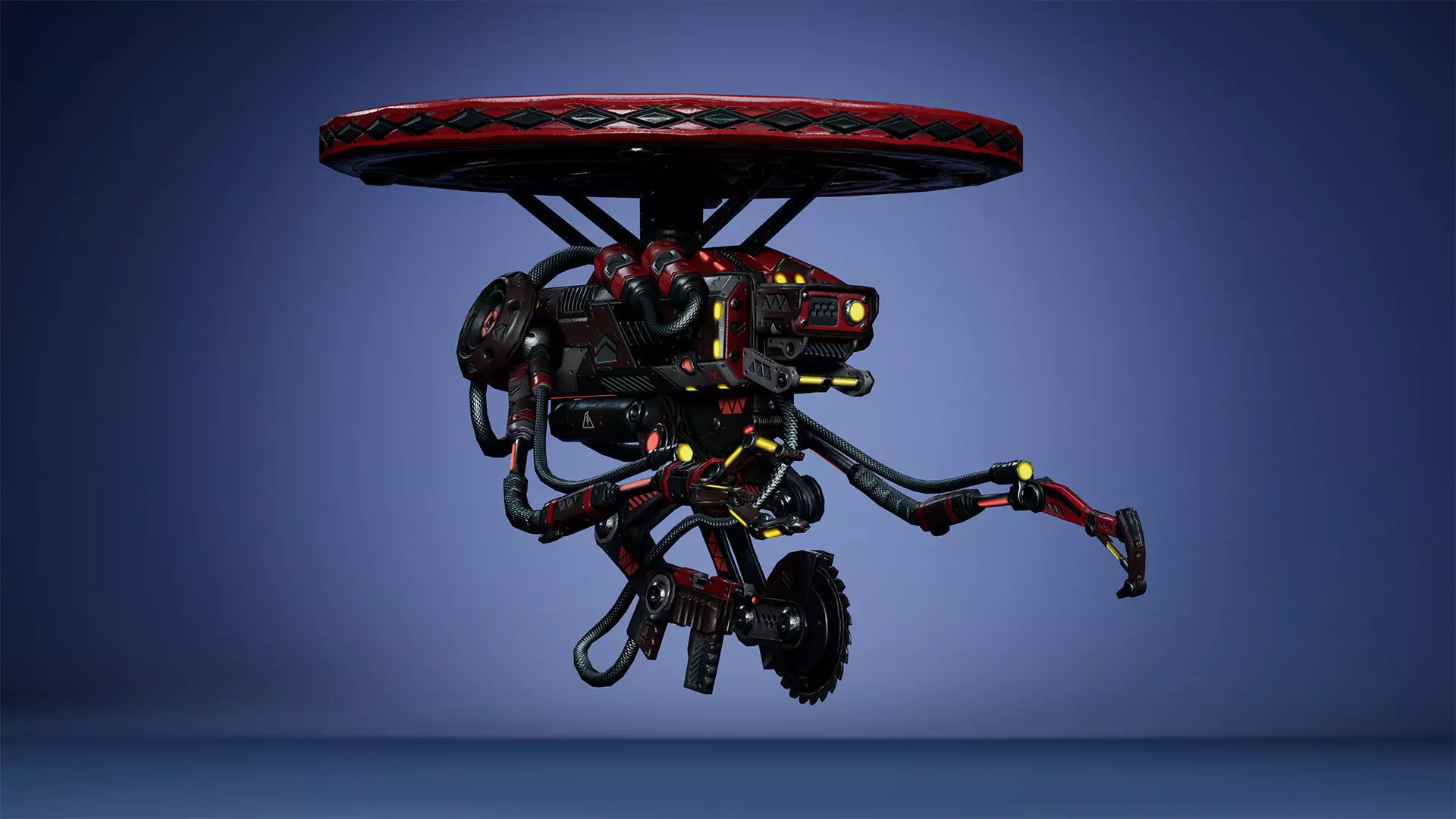 Sci-Fi Drone 03 Low-poly 3D model_9