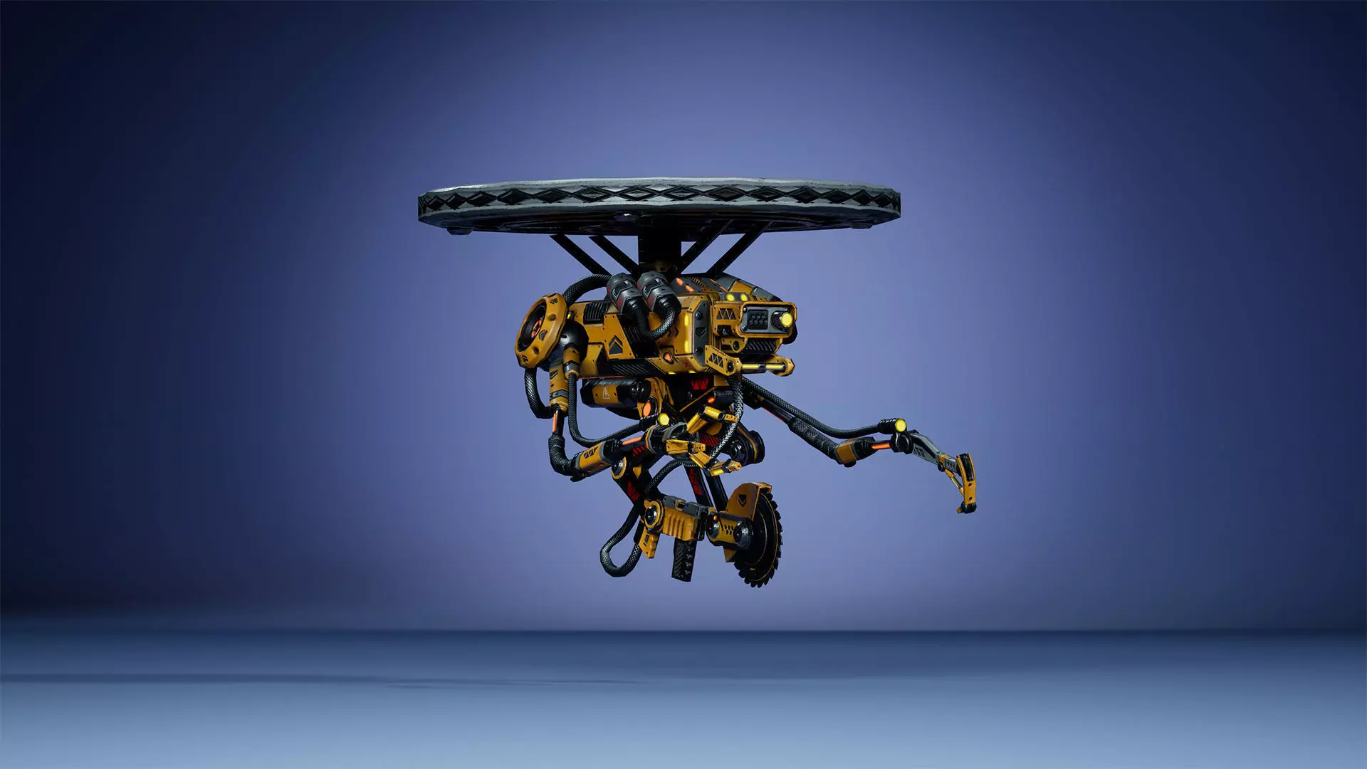 Sci-Fi Drone 03 Low-poly 3D model_8