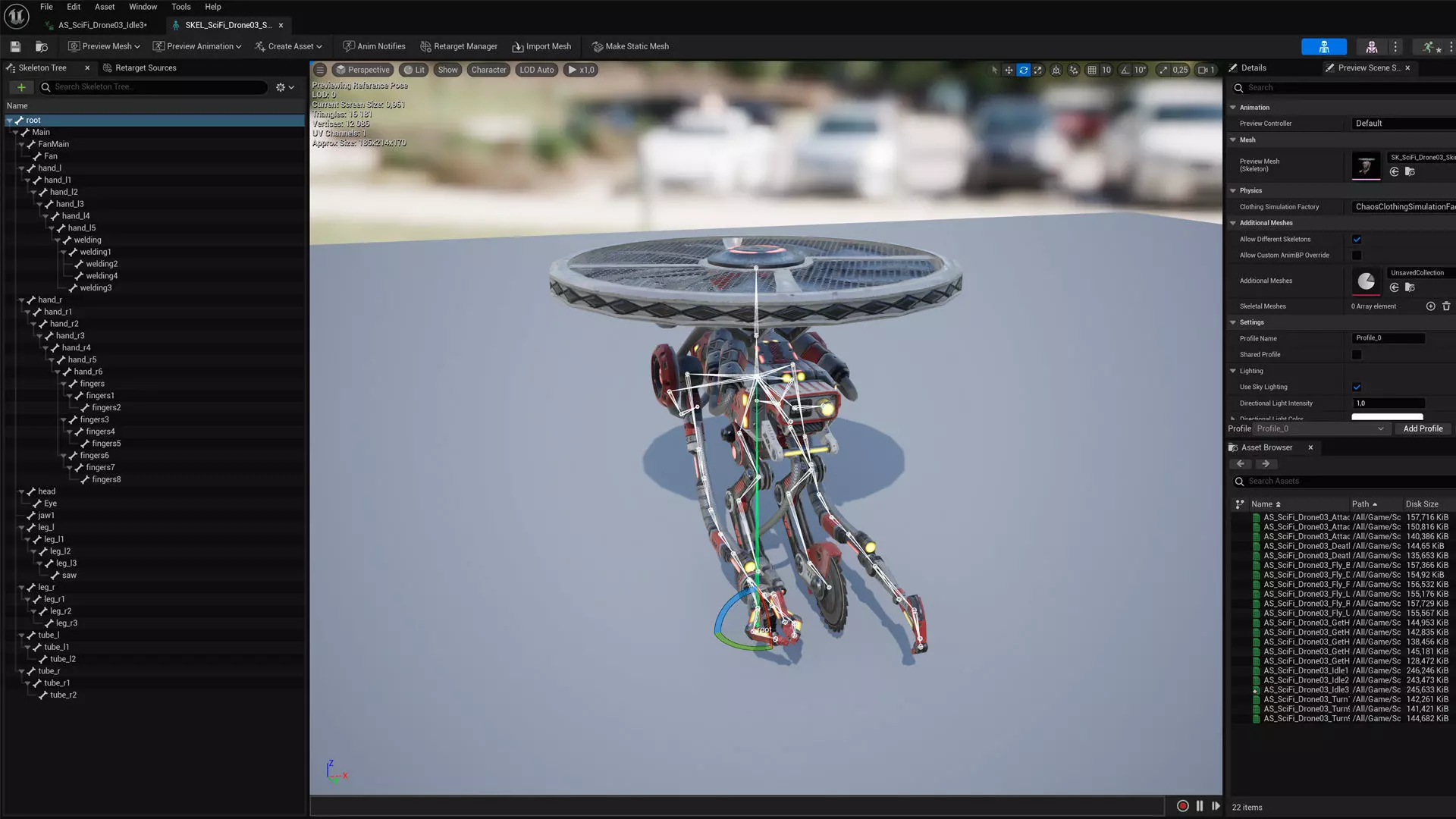 Sci-Fi Drone 03 Low-poly 3D model_7