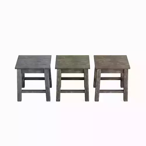 Old Wooden Tabouret Pack