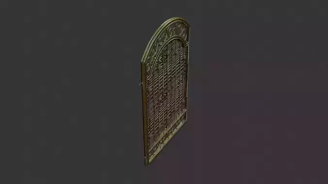 Ornate Iron Church Gate Archway