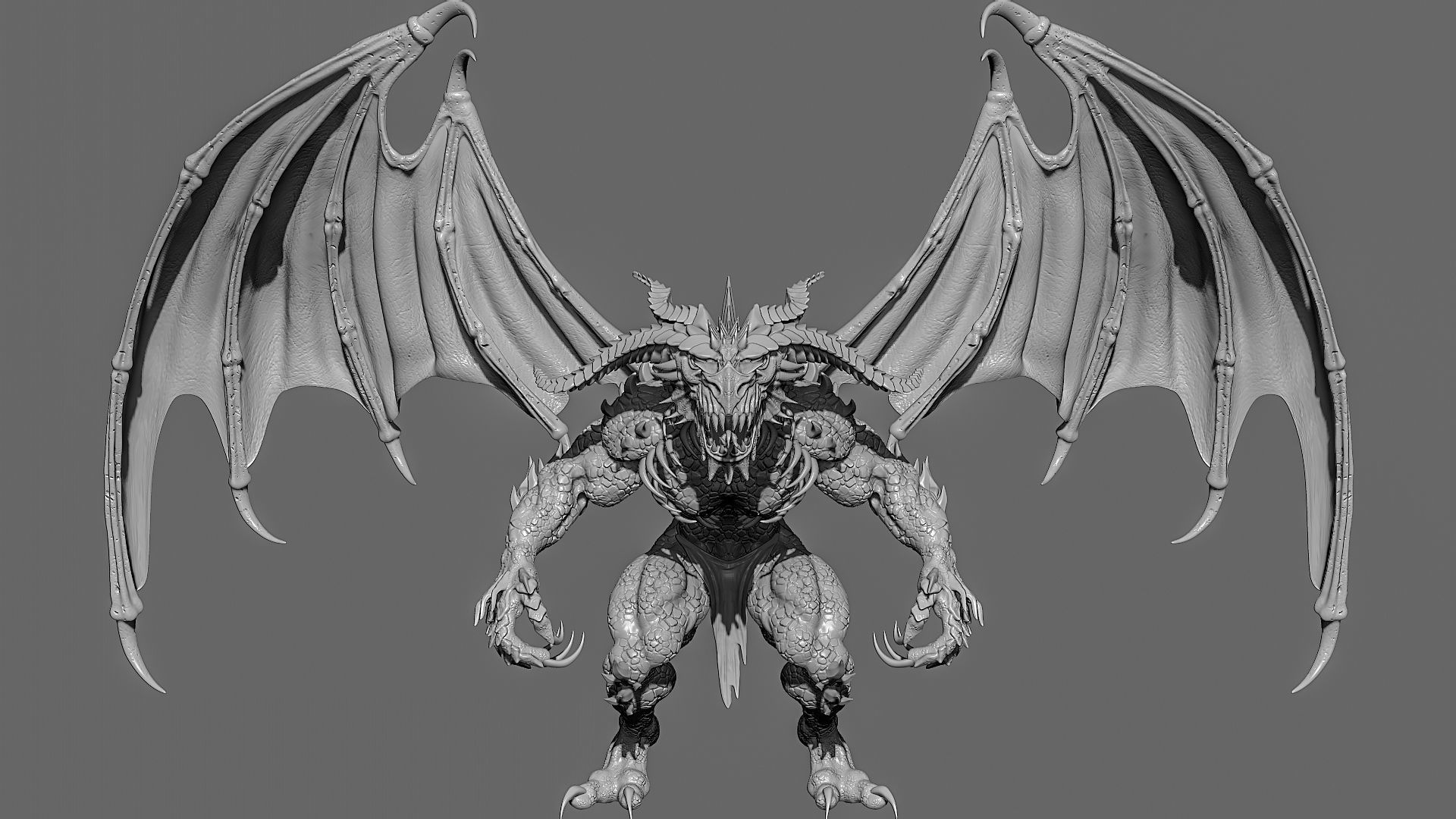 Demon Creature Zbrush 3D model_1