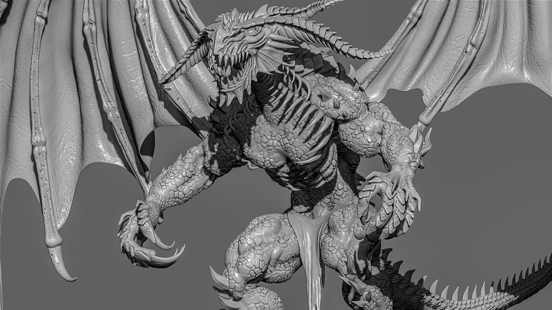 Demon Creature Zbrush 3D model_8