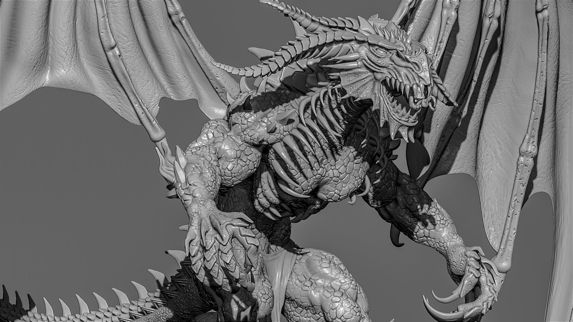 Demon Creature Zbrush 3D model_7