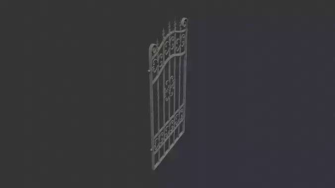 Crypt Gate Ironwork with Ornate Scrolls