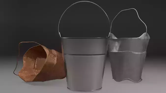 Metal Buckets Set