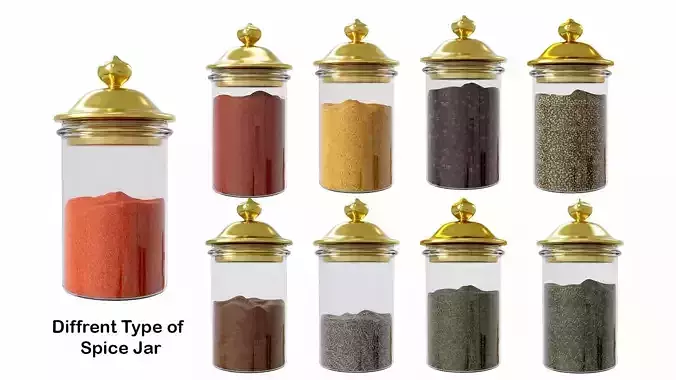 Diffrent type of spice jar 