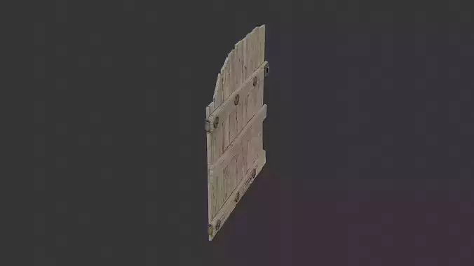 Weathered wooden arch gate exterior entrance