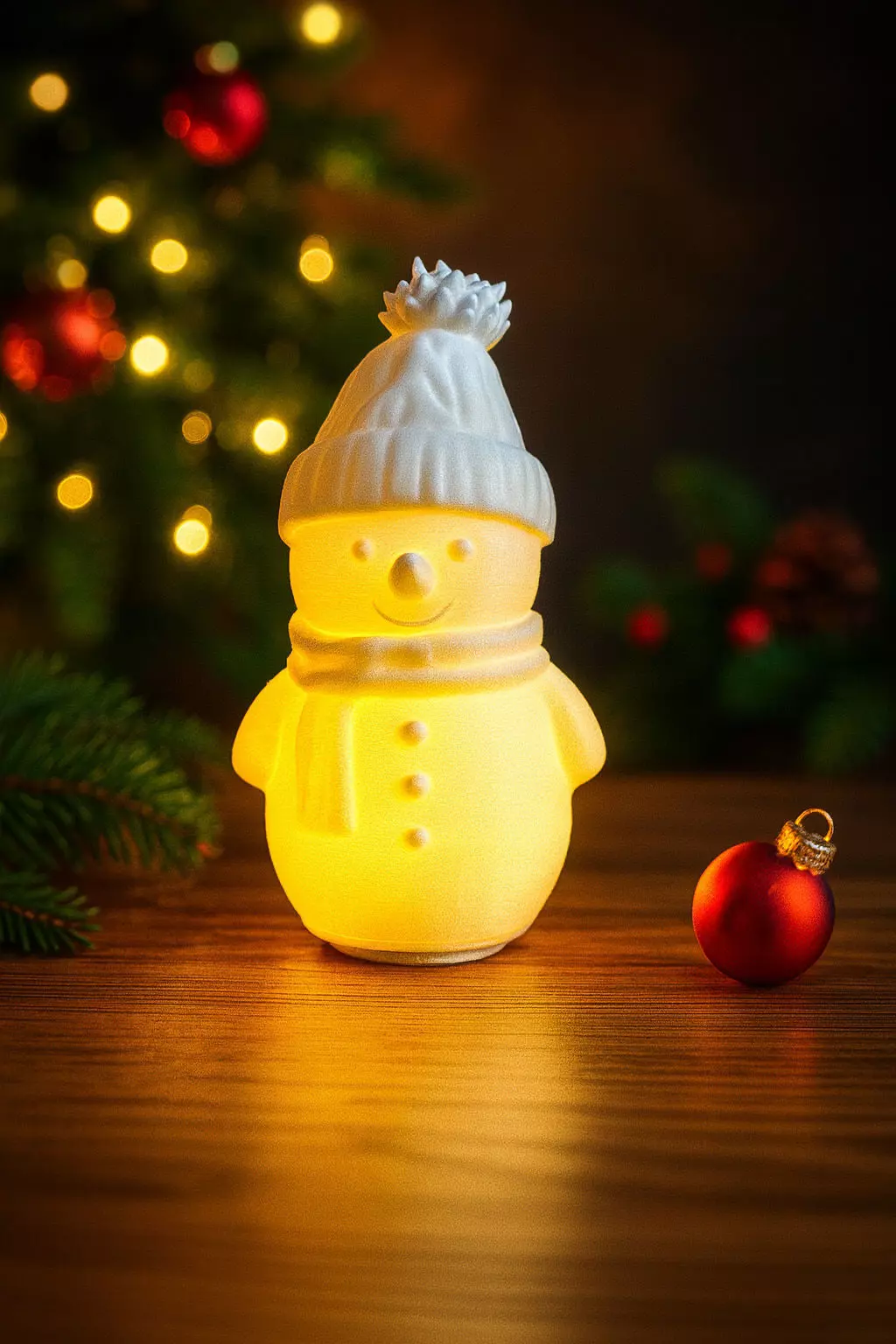 Snowman Tea Light Holder 3D Printable STL File 3D print model_2