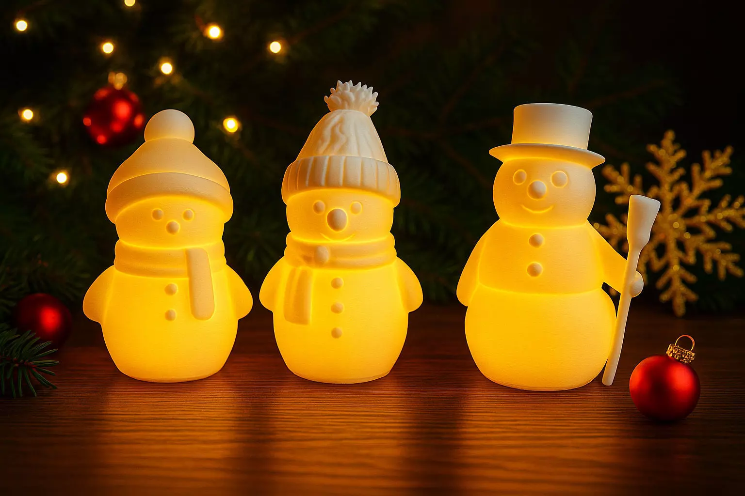 Snowman Tea Light Holder 3D Printable STL File 3D print model_0