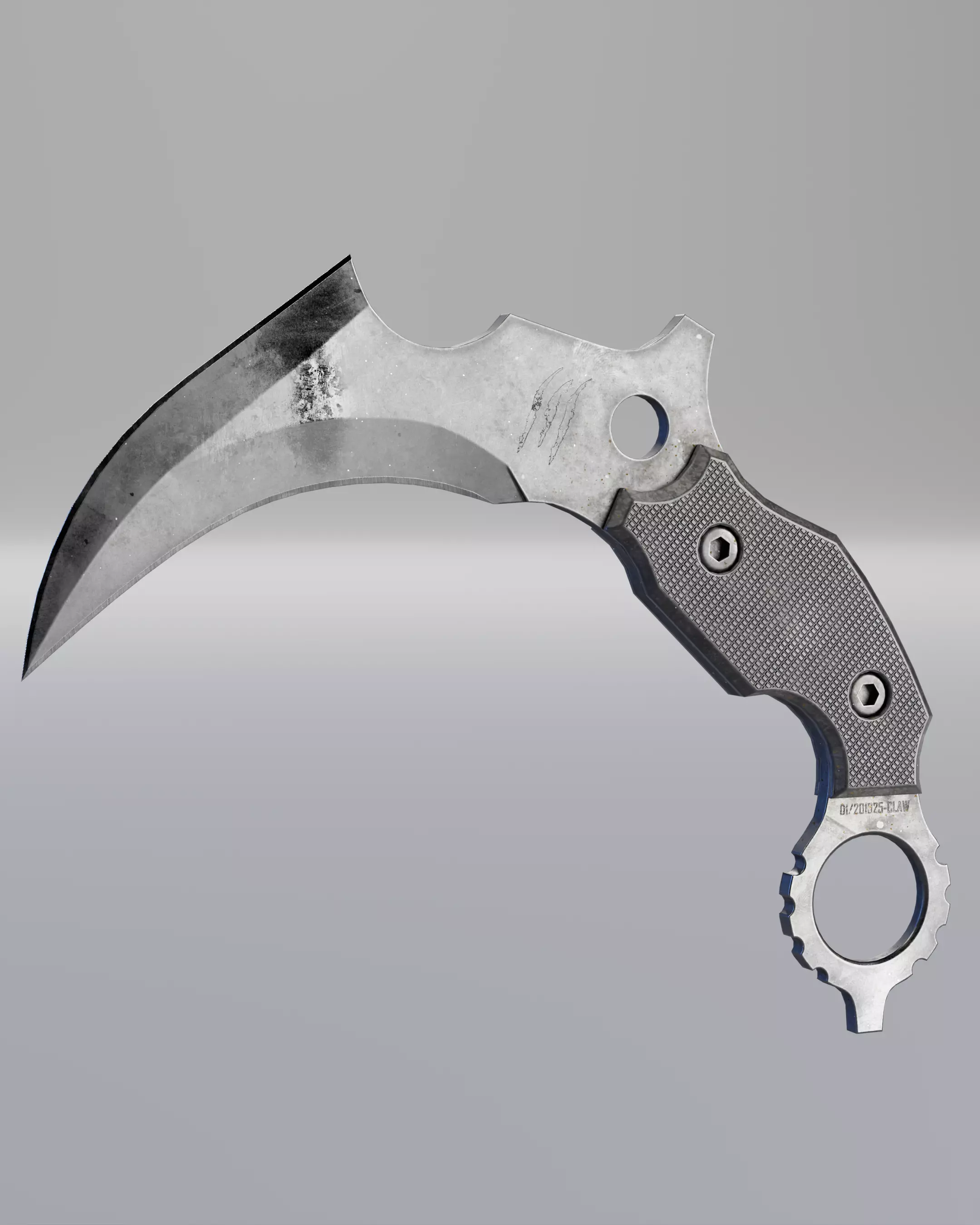 Karambit Knife Low-poly 3D model_4