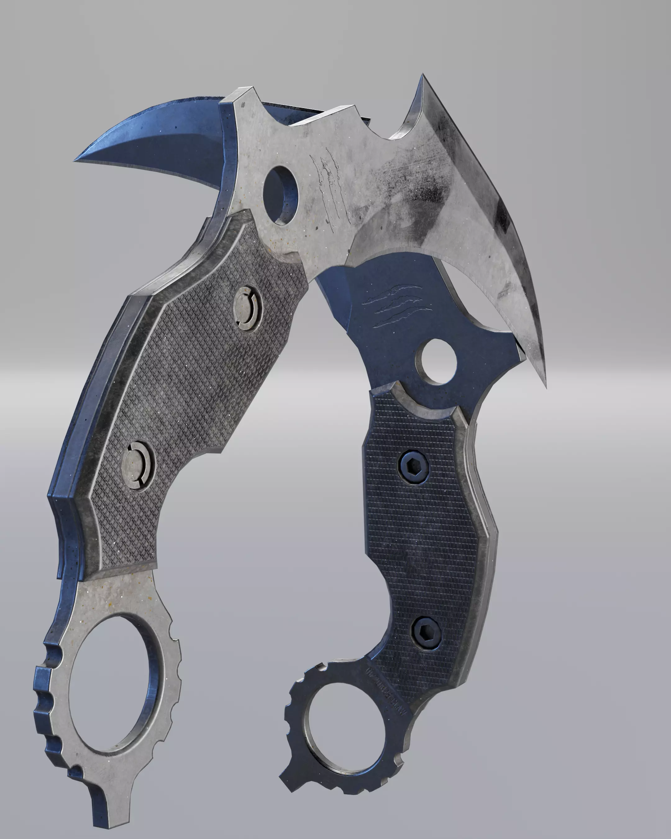 Karambit Knife Low-poly 3D model_3