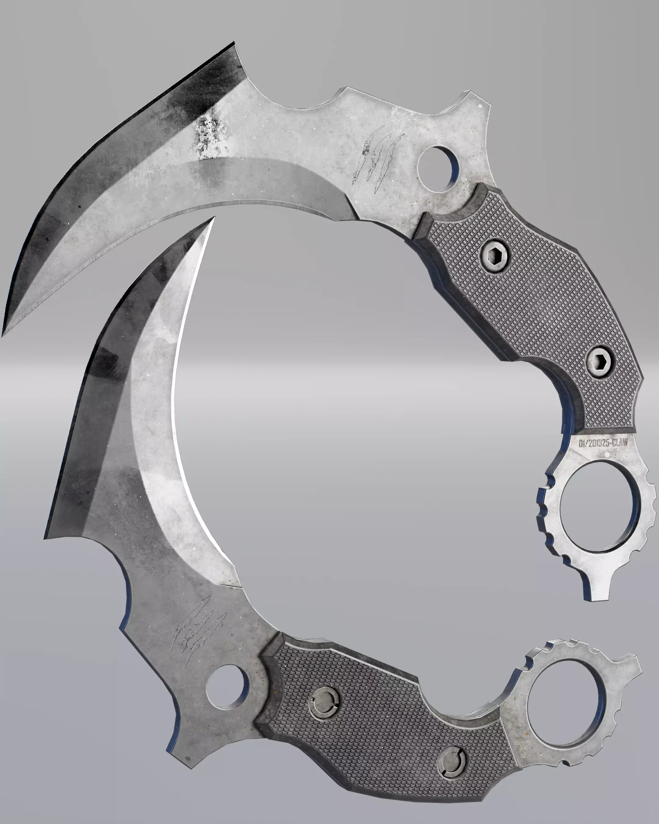 Karambit Knife Low-poly 3D model_2