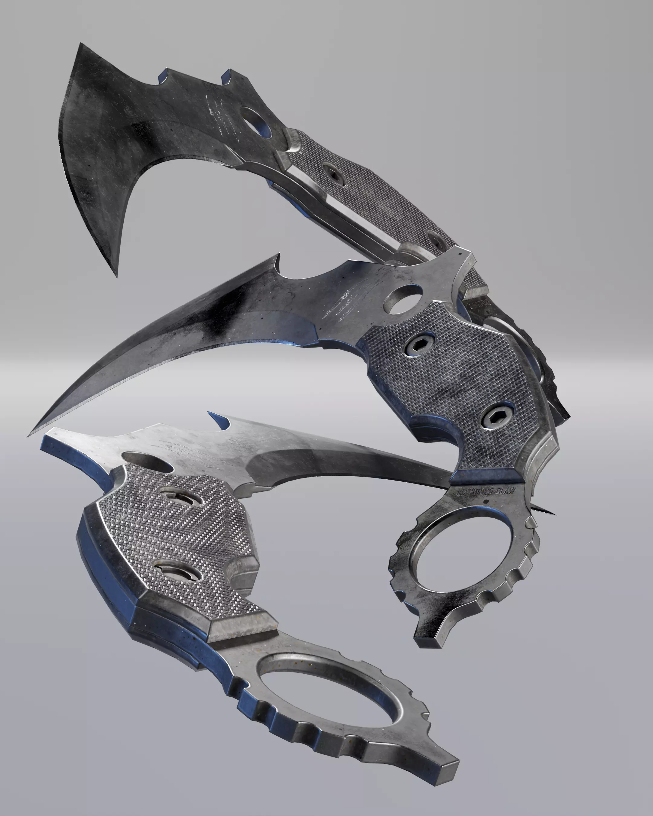 Karambit Knife Low-poly 3D model_5