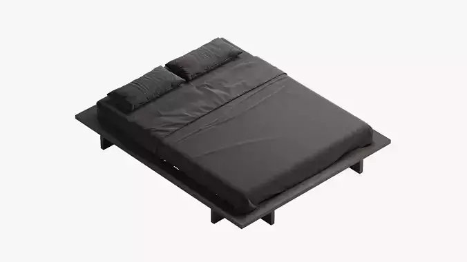 Futon bed Japan black 160x200cm