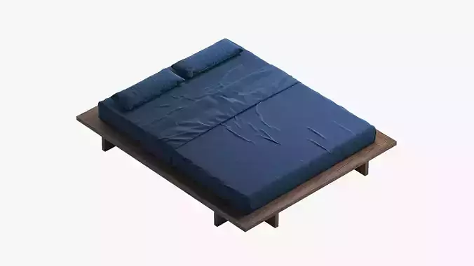 Futon bed Japan carob brown 160x200cm