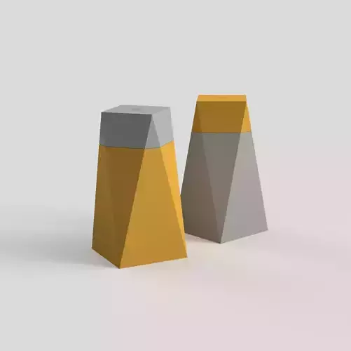 Futuristic Polygonal Geometry Saltshaker - Print Model