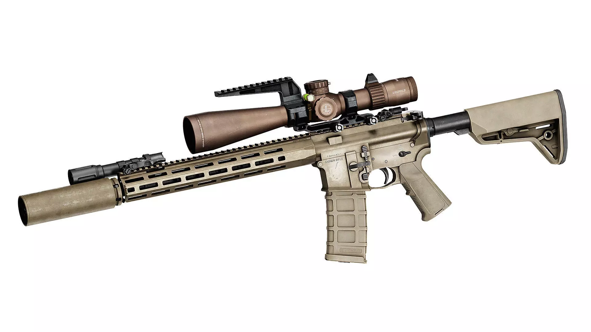 LEUPOLD MARK 5HD RIFLE SCOPE 7-35X56 Low-poly 3D model_1