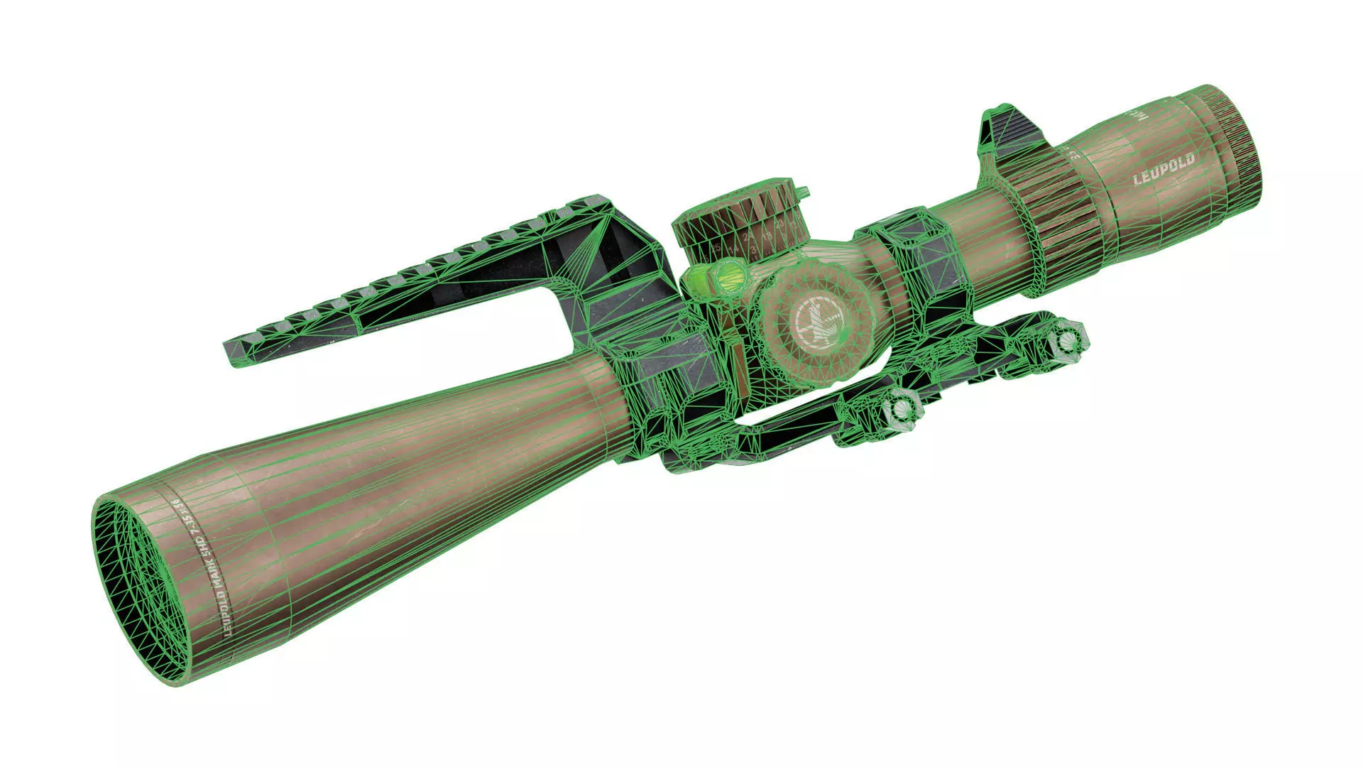 LEUPOLD MARK 5HD RIFLE SCOPE 7-35X56 Low-poly 3D model_6