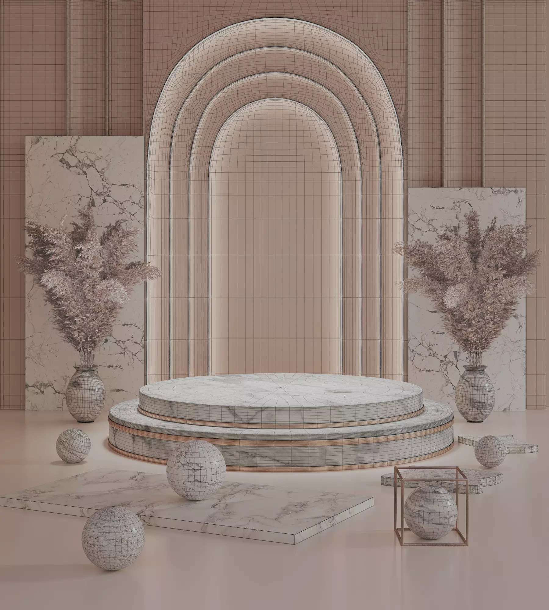 Modern Bohemian Elegance Mockup Studio 3D model_5