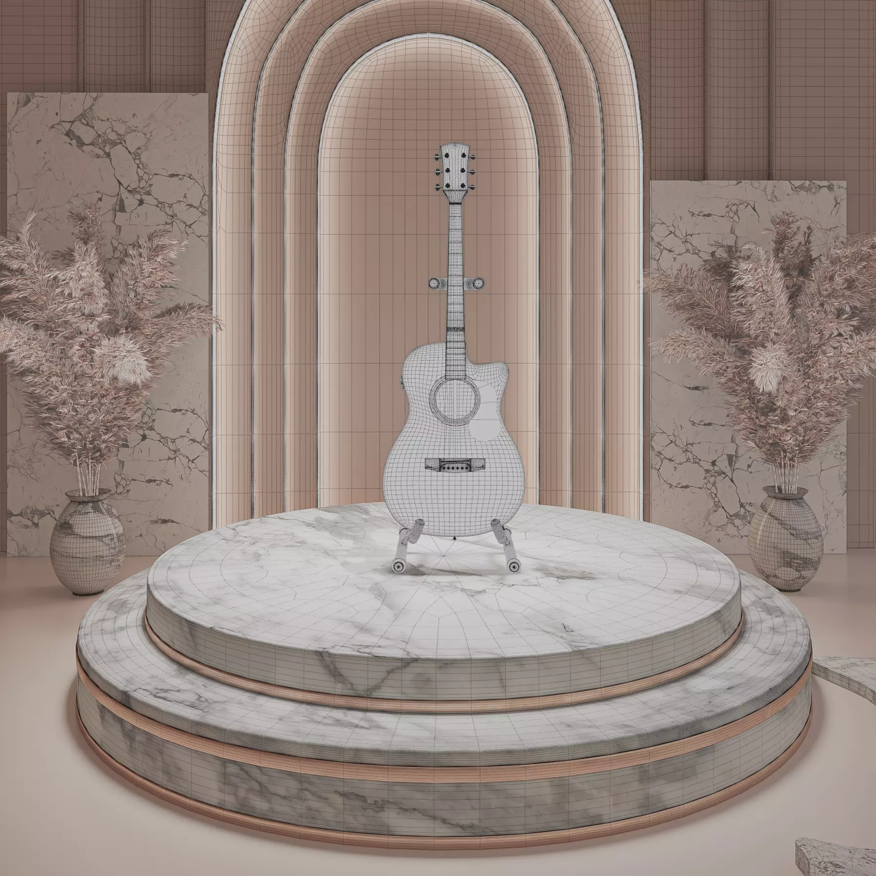 Modern Bohemian Elegance Mockup Studio 3D model_4