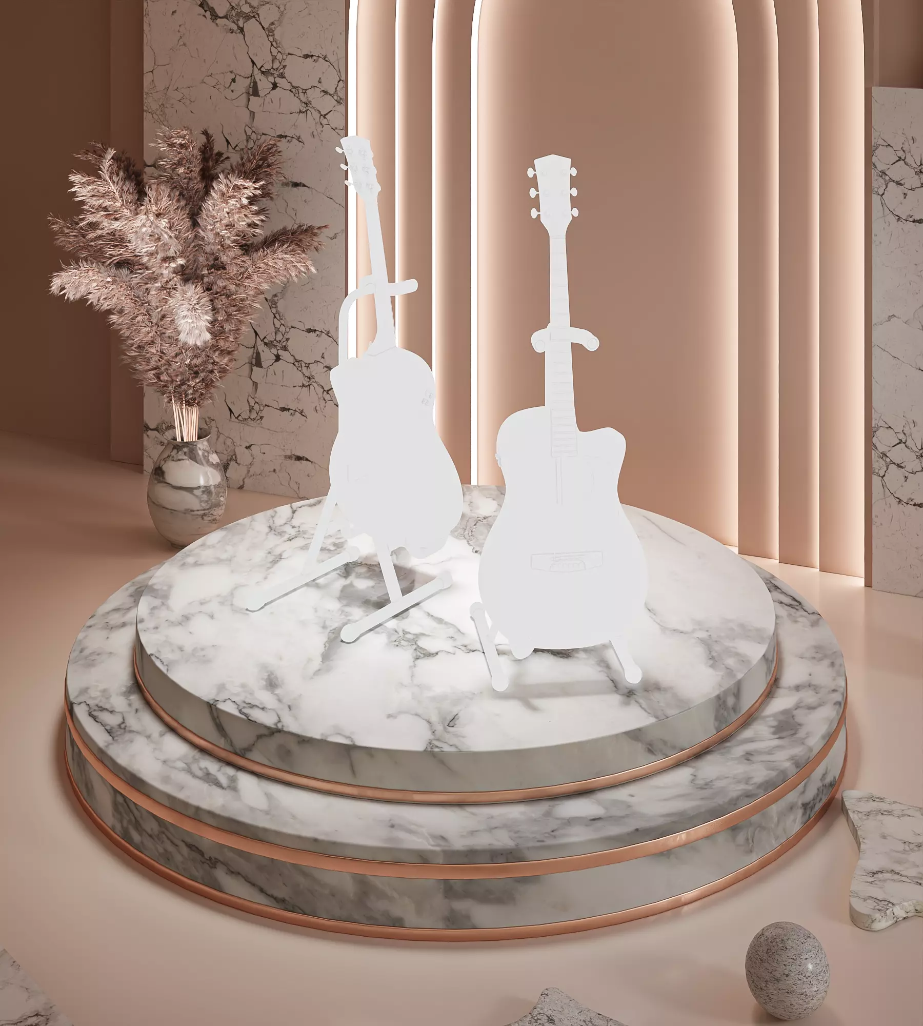 Modern Bohemian Elegance Mockup Studio 3D model_1