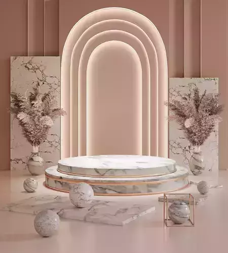 Modern Bohemian Elegance Mockup Studio 3D model  Modern Bohemian Elegance Mockup Studio 3D model