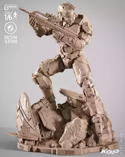 Wicked Video Games Master Chief Sculpture