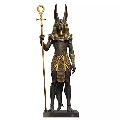 Ancient Egyptian God Anubis 3D Model Guardian of the Underworld