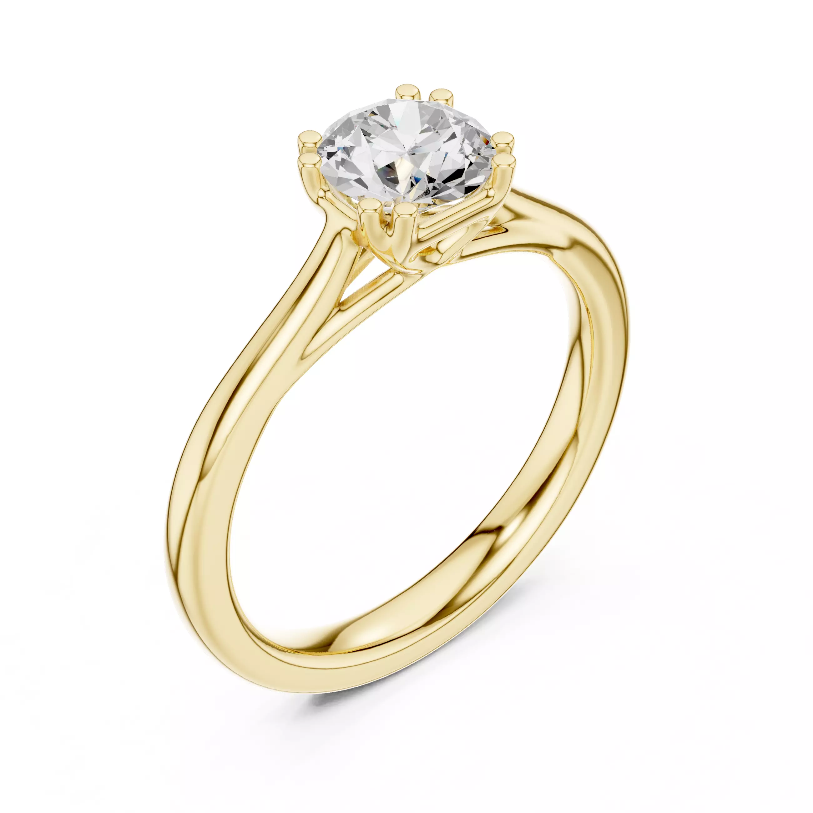 Mono Solitaire Ring 3dm stl renders animation videos 3D print model_11