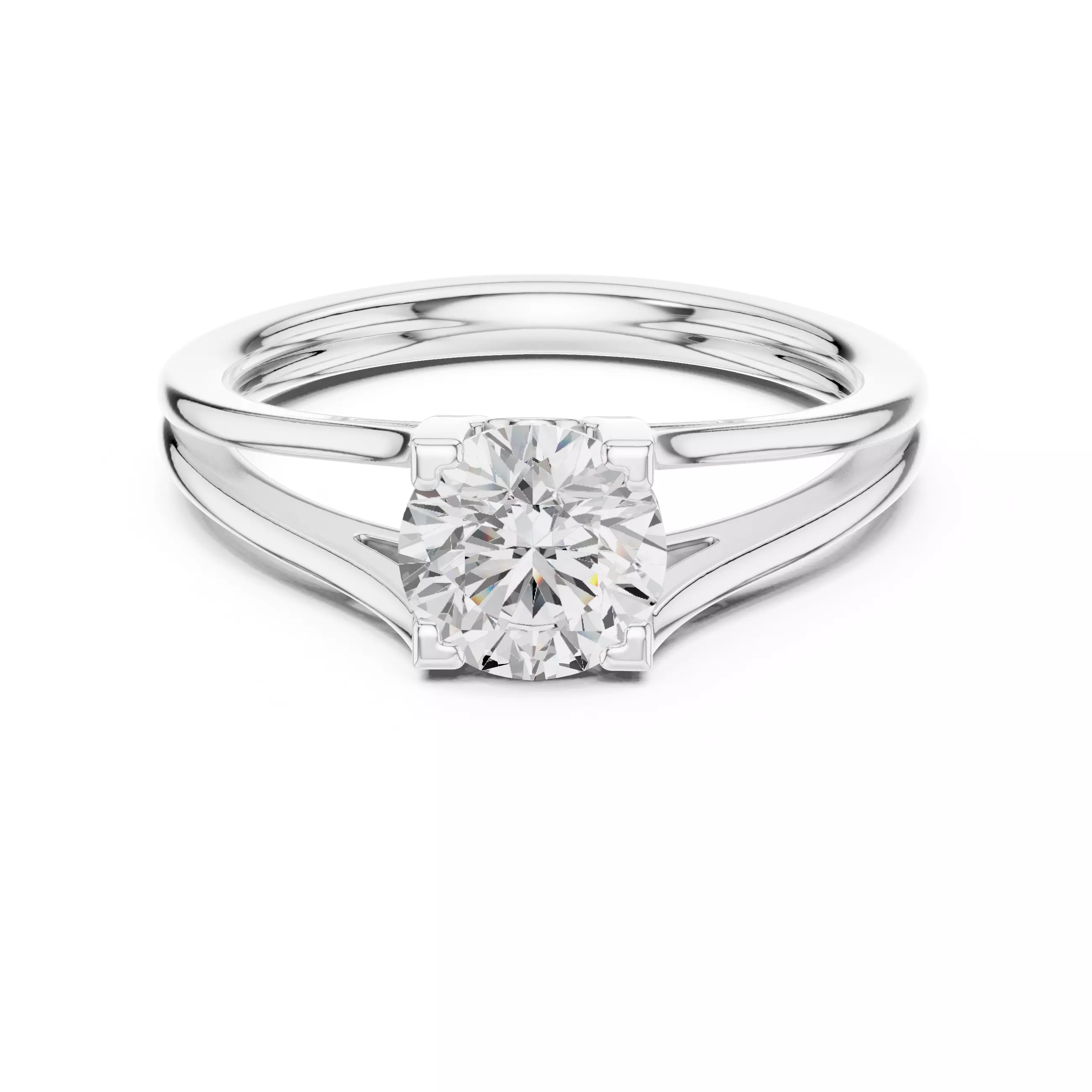 Mono Solitaire Dual Line Ring 3dm stl renders animation 3D print model_9