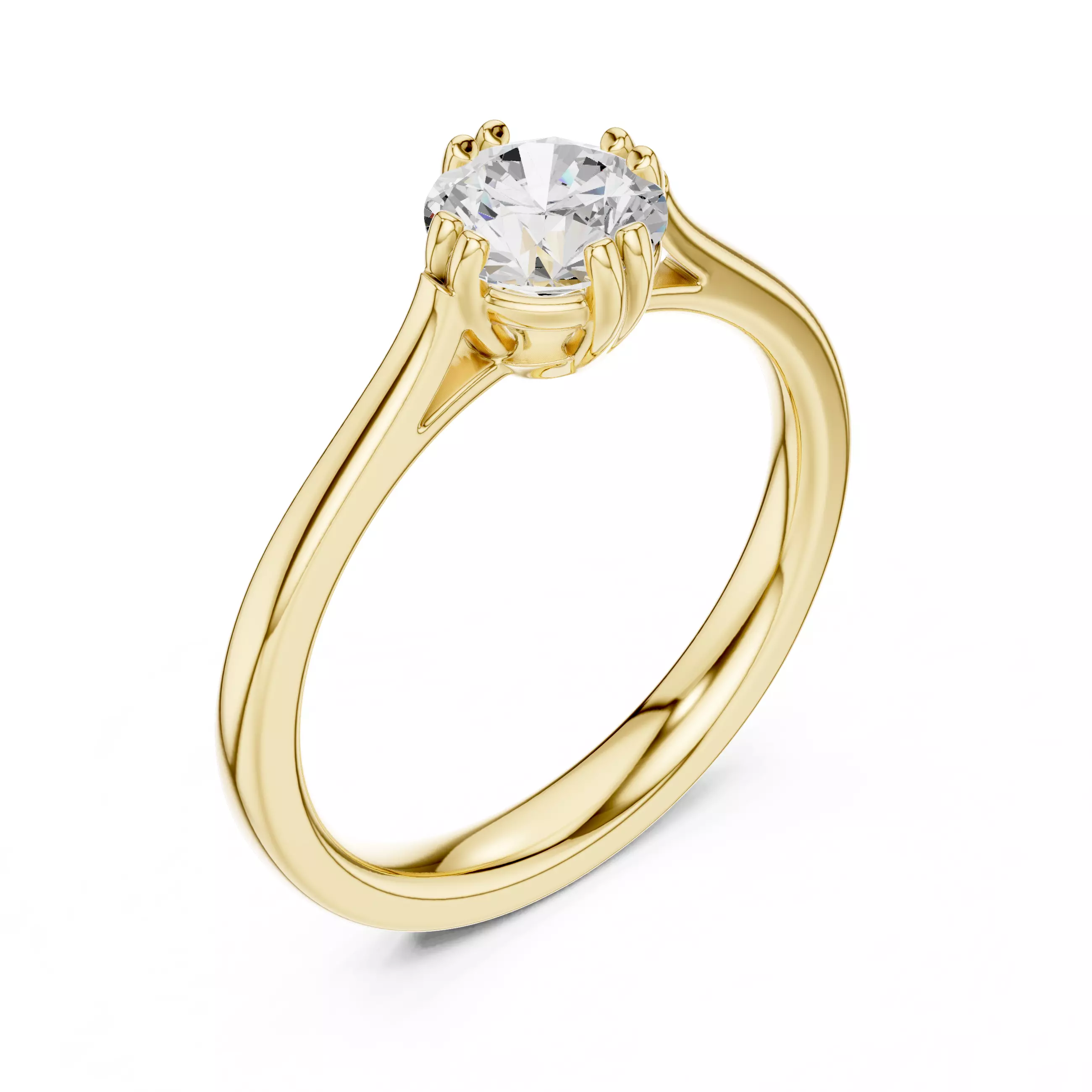 Mono Solitaire Ring 3dm stl renders animation videos 3D print model_11