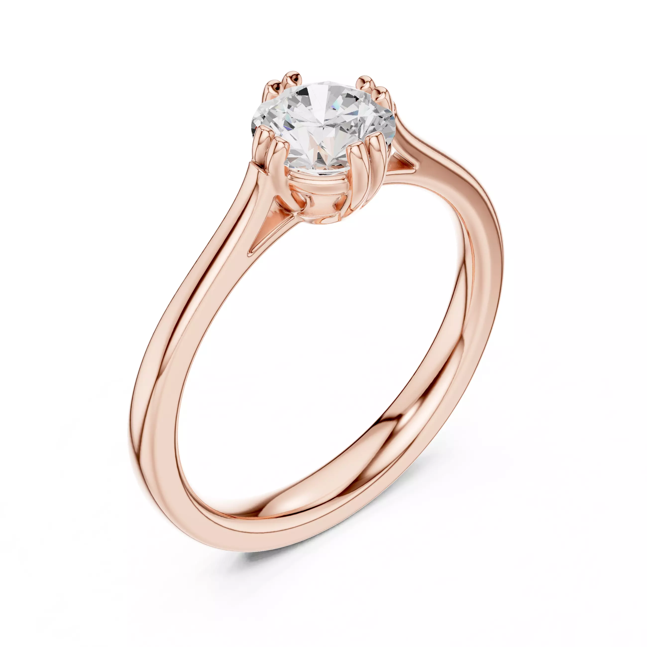 Mono Solitaire Ring 3dm stl renders animation videos 3D print model_4