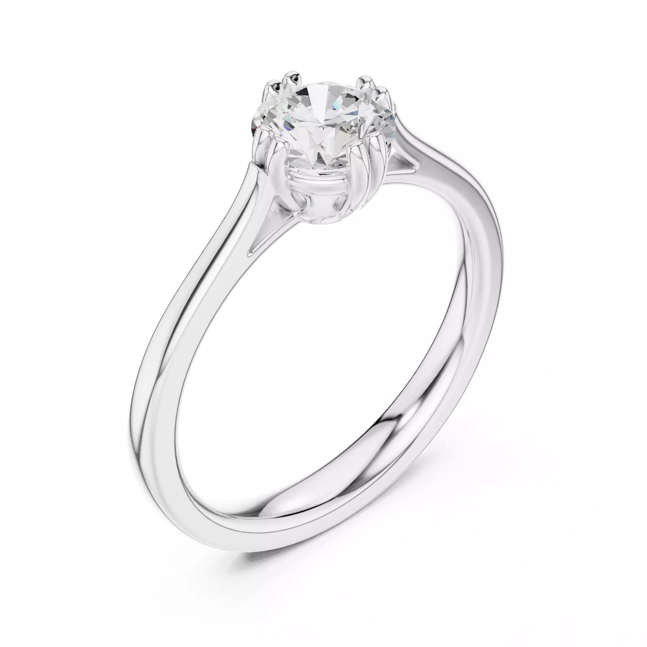 Mono Solitaire Ring 3dm stl renders animation videos 3D print model_7