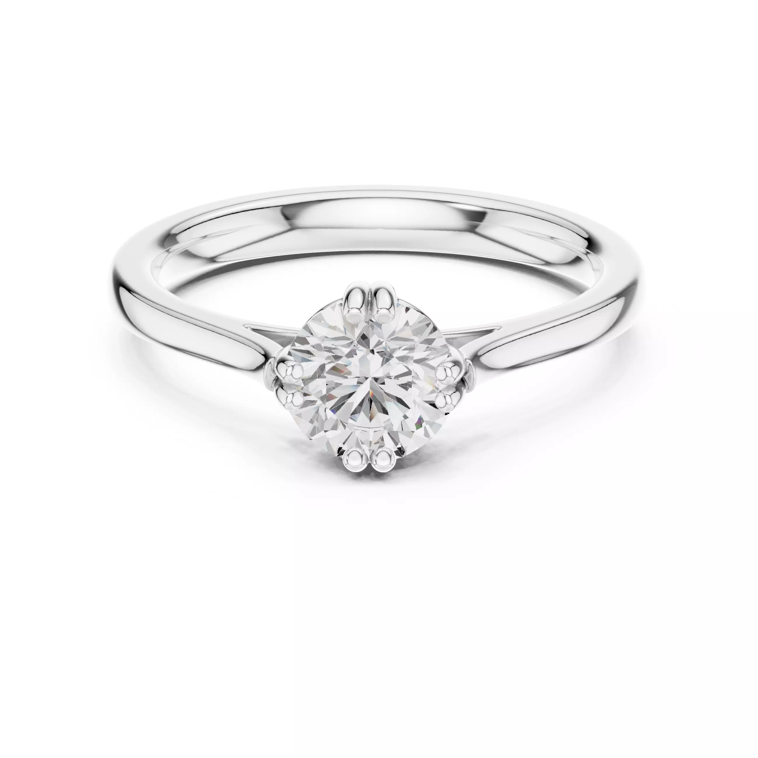 Mono Solitaire Ring 3dm stl renders animation videos 3D print model_9