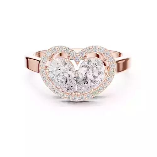 Dual Pear Halo Solitaire Ring 3dm stl renders animation videos