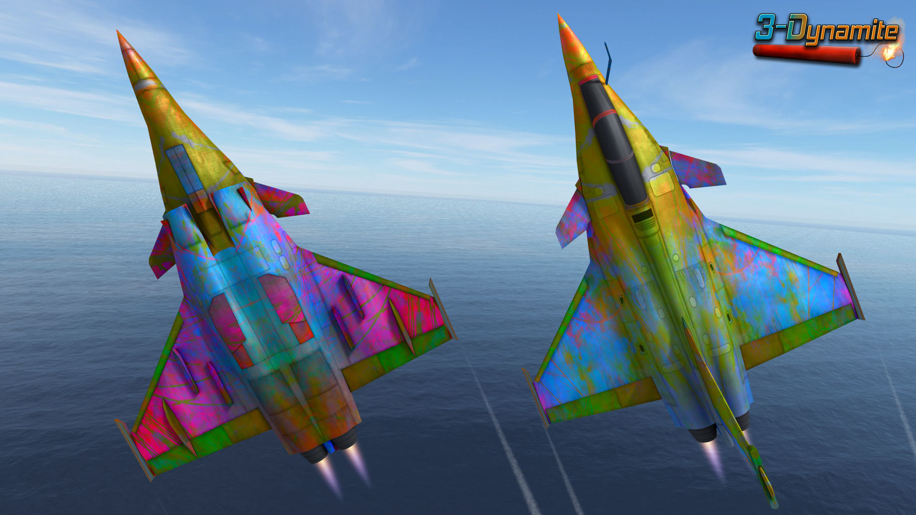 Mobile Low Poly Dassault Rafale Low-poly 3D model_9