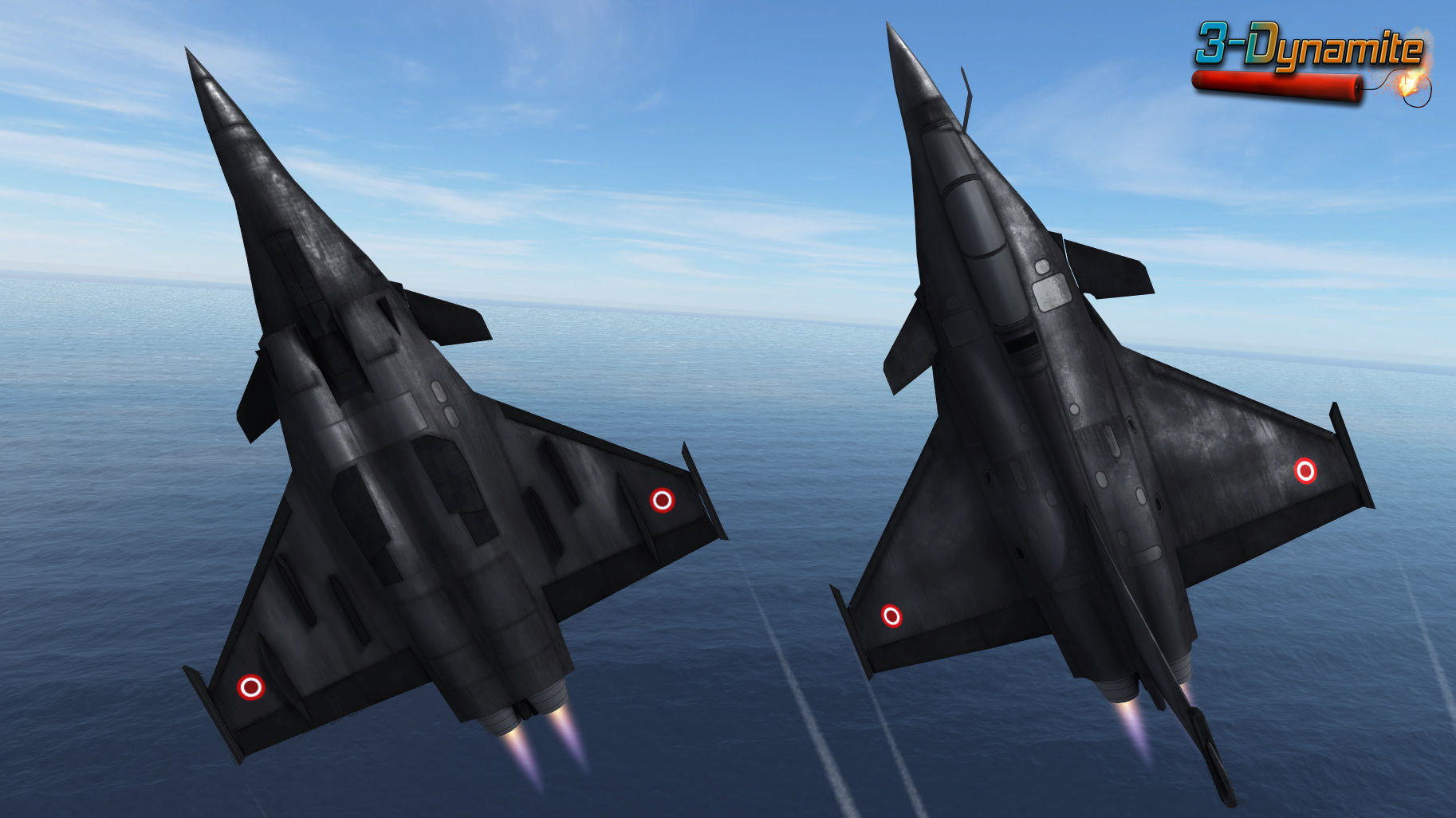 Mobile Low Poly Dassault Rafale Low-poly 3D model_8