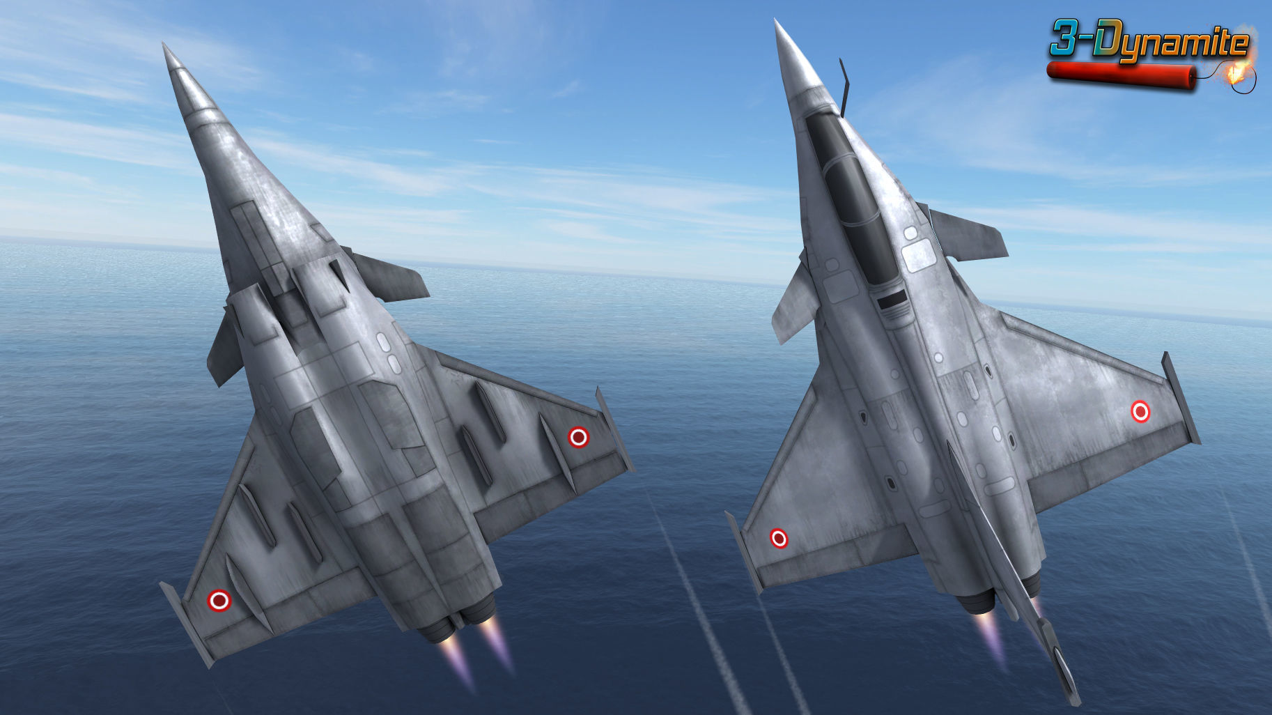 Mobile Low Poly Dassault Rafale Low-poly 3D model_4