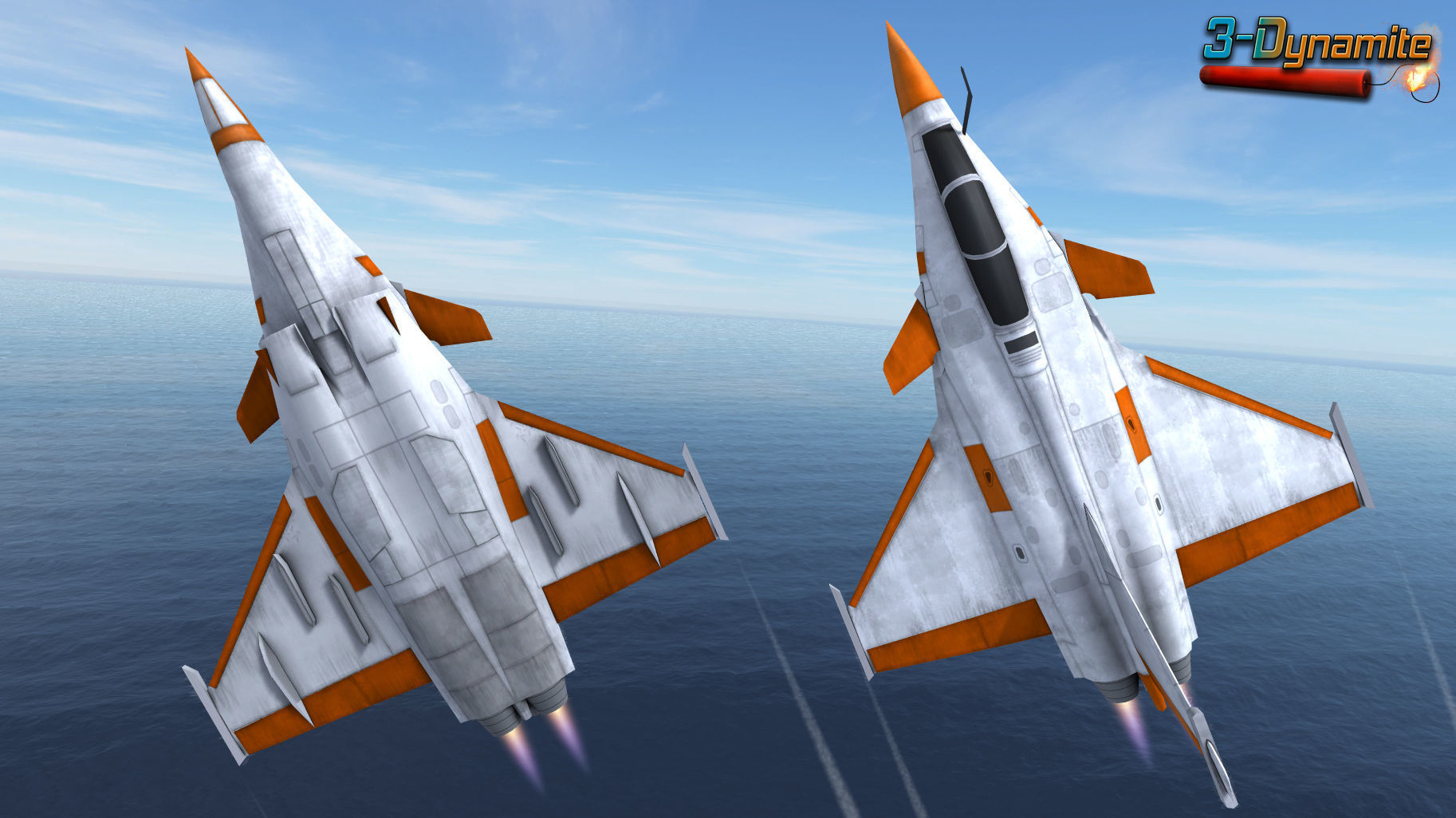 Mobile Low Poly Dassault Rafale Low-poly 3D model_5